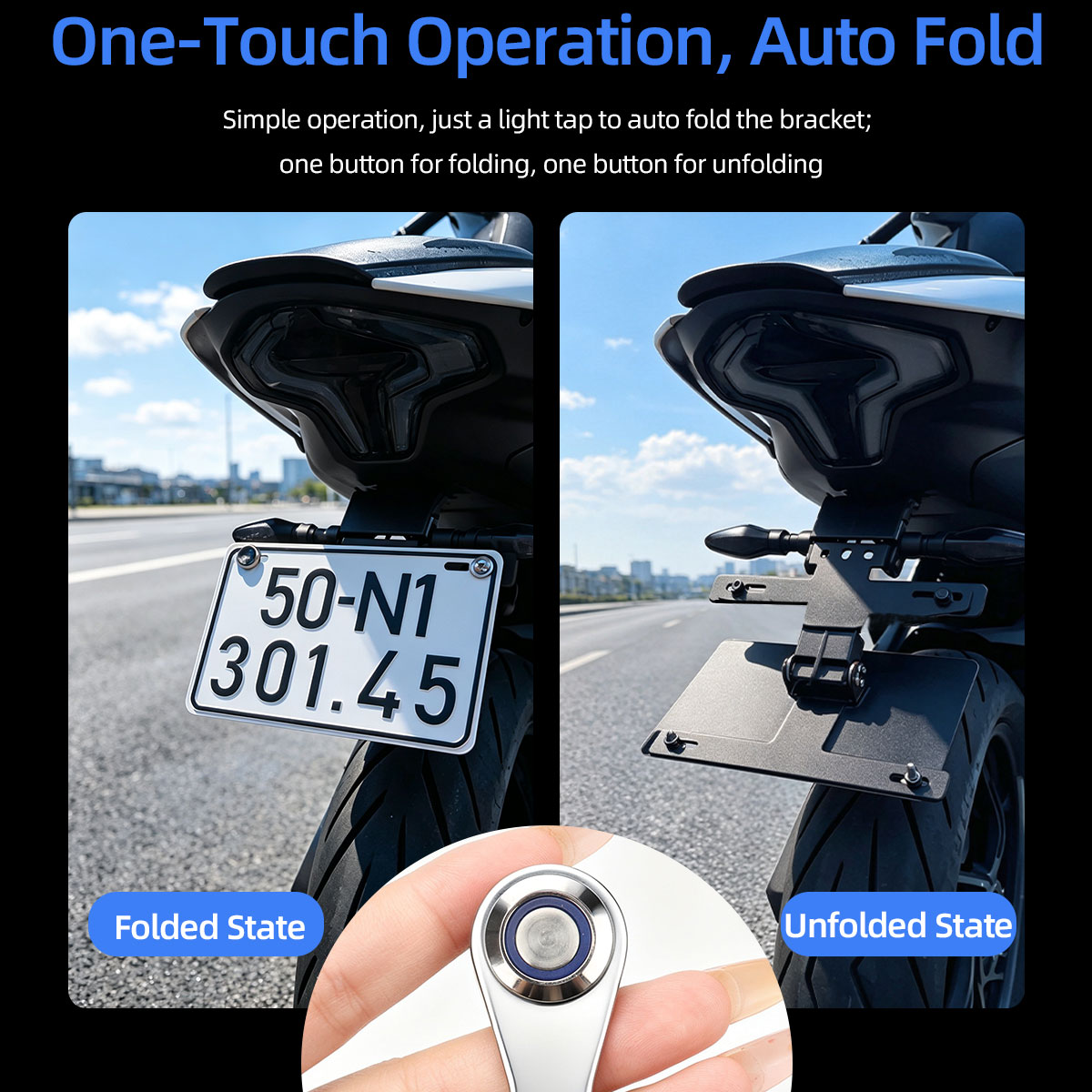 Motorcycle License Plate Foldi - Ir Blaster Universal ulasan dan harga