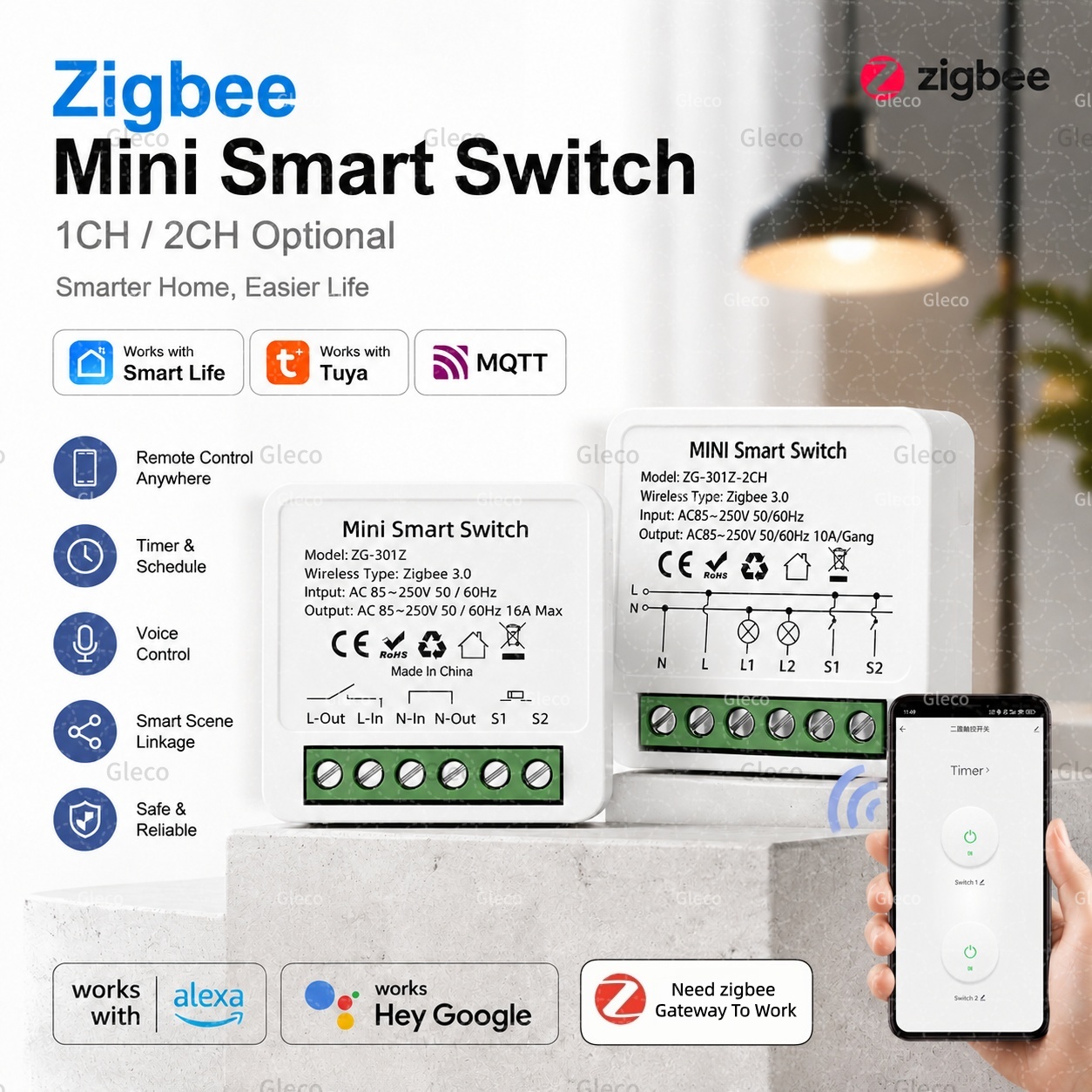 Zigbee Tuya Smart Switch Smart - Home Automation Diy ulasan dan harga