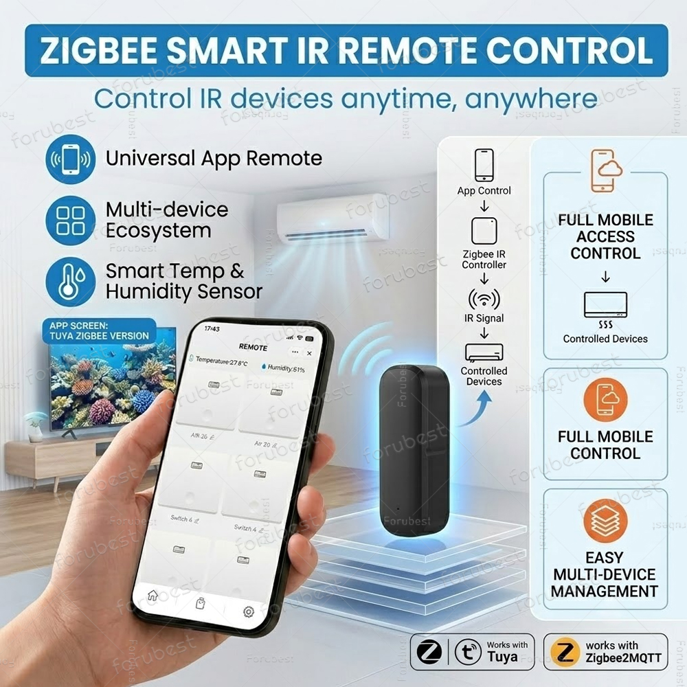Smart Zigbee IR Remote with Te - Ir Blaster Universal ulasan dan harga