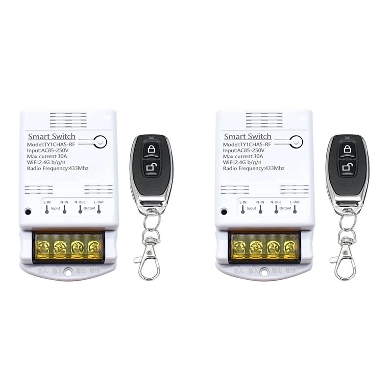 2X 4000W 30A Wifi Switch Relay - 433Mhz Receiver Module ulasan dan harga