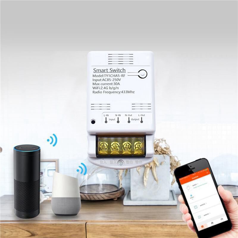 2X 4000W 30A Wifi Switch Relay - 433Mhz Receiver Module ulasan dan harga