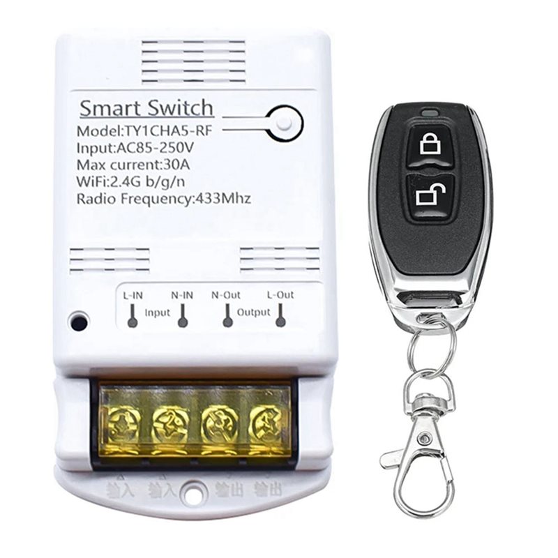 2X 4000W 30A Wifi Switch Relay - 433Mhz Receiver Module ulasan dan harga